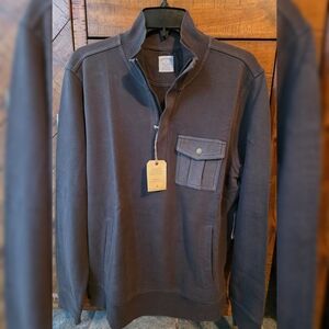 NWT! BROOKS BROTHERS Terry MOCKNECK Sweater, Sz Medium